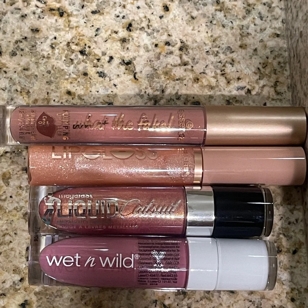 Wet n Wild Essence L.A. Colors Pink Nude Lipgloss Lip Gloss Bundle Lot of 4